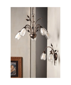 LAMPADARIO 5 LUCI ONLI "LILIANA" BRONZO E14